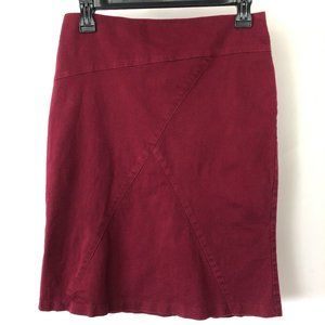 VINTAGE Generation V USA Burgundy Knee High Skirt